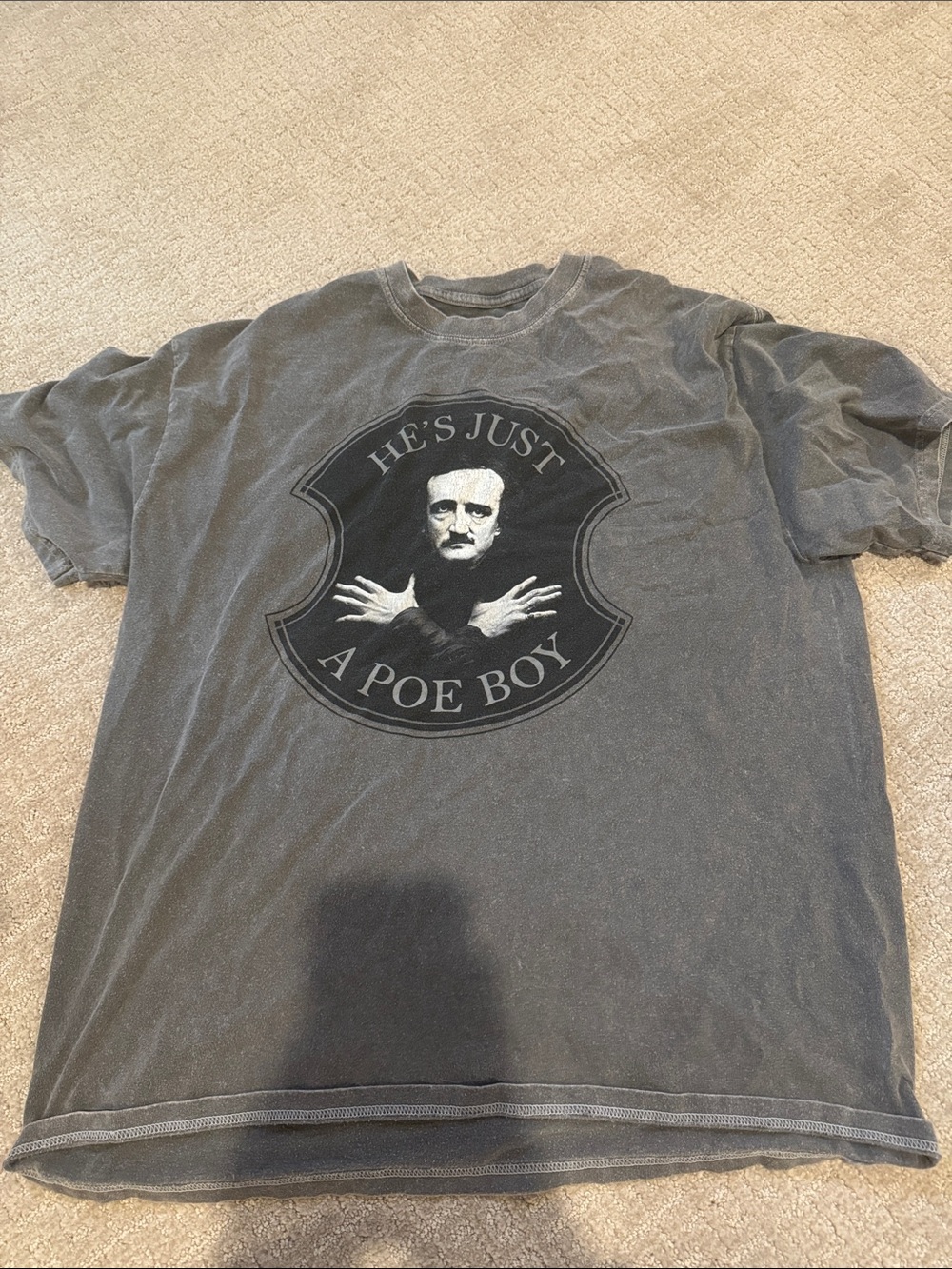 Men's Black Graphic Short-Sleeve Tee - 'He's Just A Poe Boy'